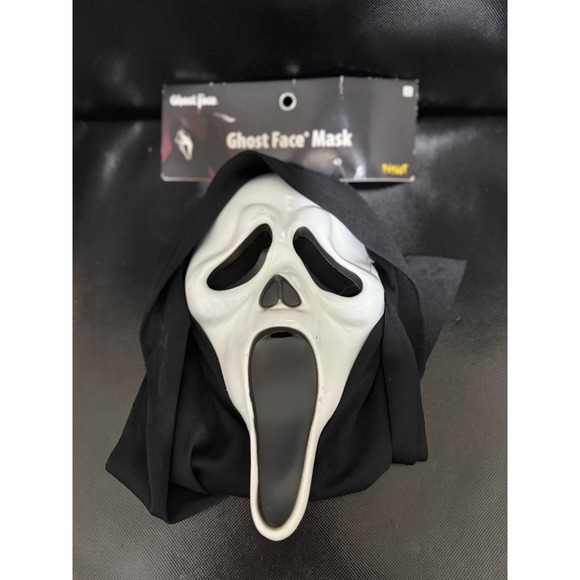 Ghost‎ Face Mask Spirit Halloween Scream Costume Cosplay Fun World Mask - Picture 3 of 6